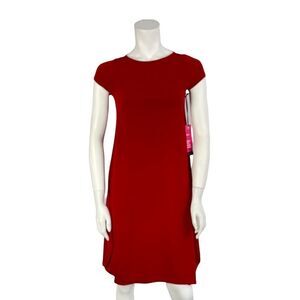 3/$30 Marie Saint Pierre for Reitmans Red Short Sleeve Dress Sz Small